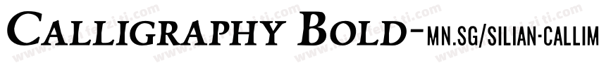 Calligraphy Bold字体转换